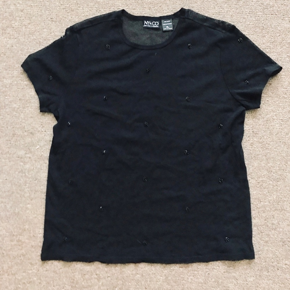 2000s mesh tulle blouse NY&Co topshop free people